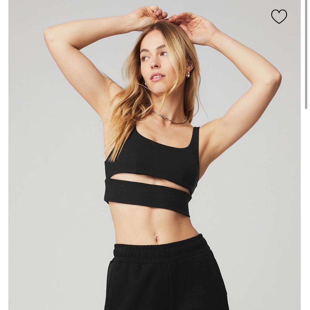 Alo Yoga Slit Bra Black